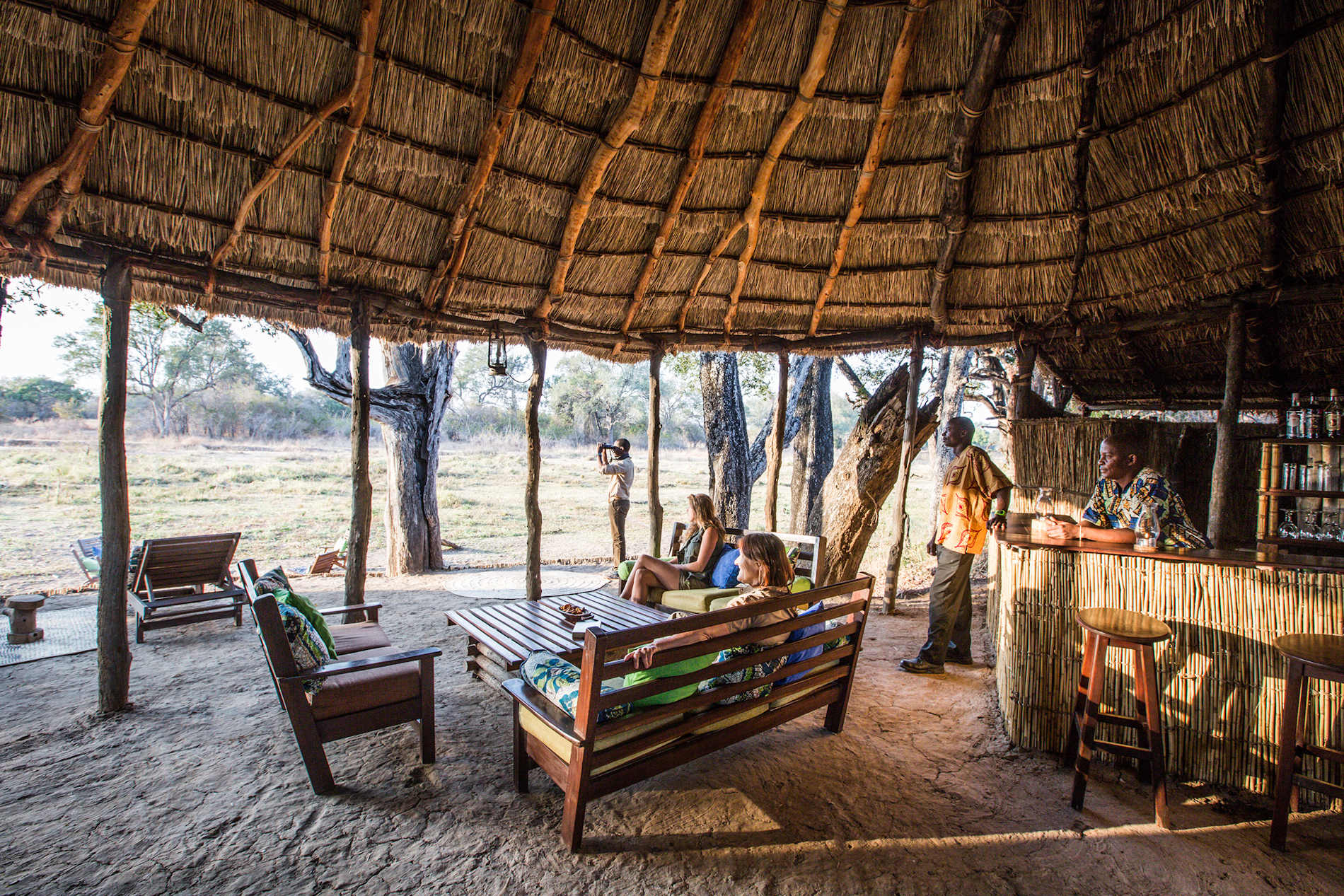 Crocodile Camp Sitenje And Bar Area